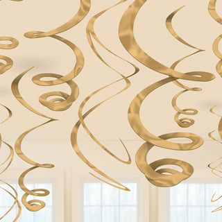 Swirls Guld Hængende Dekoration