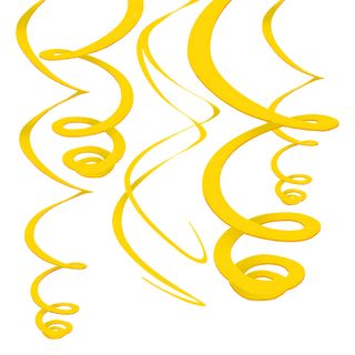 Swirls Gul Hængende Dekoration