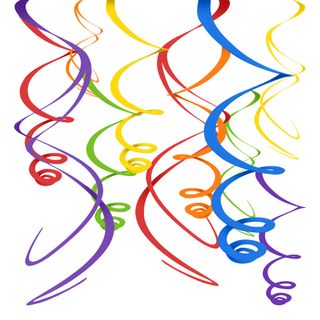 Swirls Regnbuefarvet Hængende Dekoration