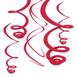 Swirls Rød Hængende Dekoration
