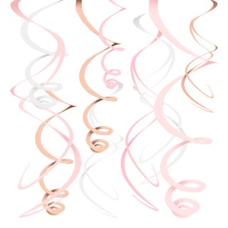 Swirls Roséguld Blush Loftsdekoration