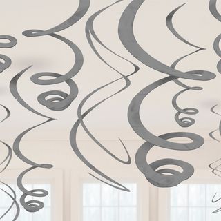 Swirls Sølv Hængende Dekoration