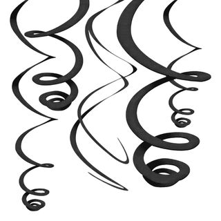 Swirls Sort Hængende Dekoration