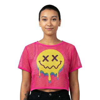 Mesh T-shirt Acid Dame
