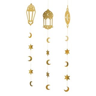 Loftdekorationer Eid Mubarak Guld