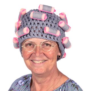 Tante Hat med Hårruller