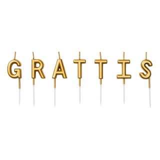 Kakkukynttilät Grattis Kulta