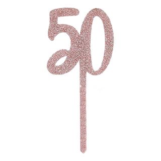 Kagedekoration 50 Rosaguld i Akryl