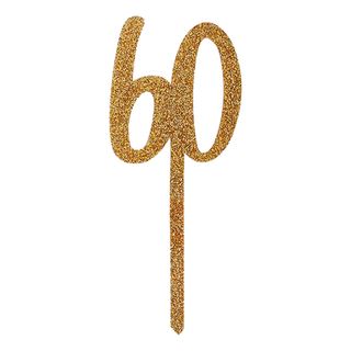 Kagedekoration 60 Guld i Akryl