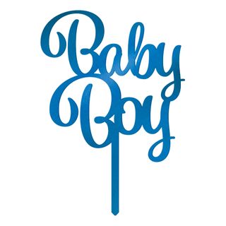 Kagedekoration Baby Boy i Akryl