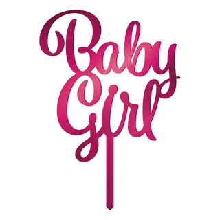 Kagedekoration Baby Girl i Akryl