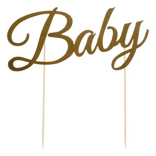 Kagedekoration Baby Guld