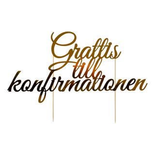Kagedekoration "Grattis till Konfirmationen"