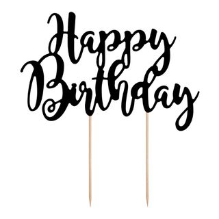 Lagkagedekoration Happy Birthday Sort