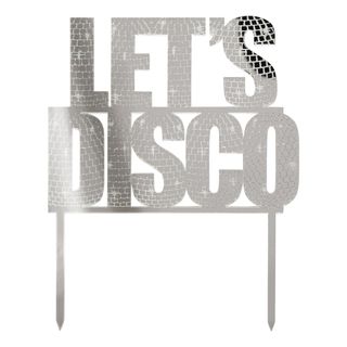 Kagedekoration Let's Disco i Akryl