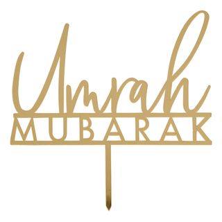 Kagedekoration Umrah Mubarak i Akryl