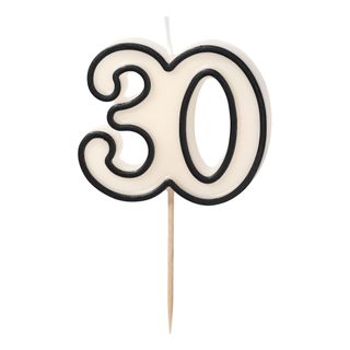 Kagelys 30 Sort/Hvid
