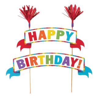 Kagevimpel Happy Birthday Regnbue