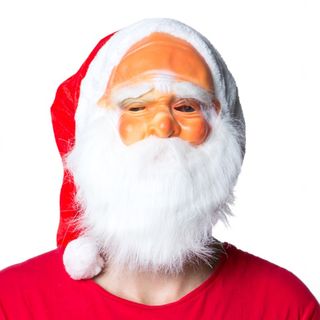 Julemandsmaske med Nissehue & Skæg