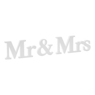 Træbogstaver Hvide Mr & Mrs