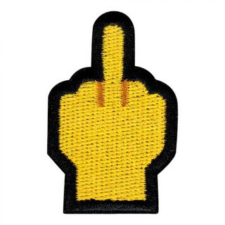 Stofmærke Emoji Middle Finger