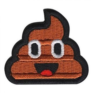 Stofmærke Emoji Pile of Poo
