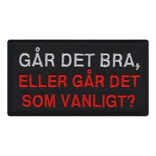 Kangasmerkki Går Det Bra, Eller Går Det Som Vanligt?