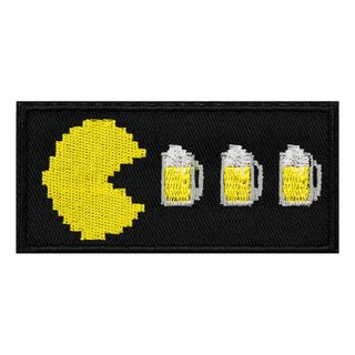 Stofmærke Pac-Man Drinking Beer