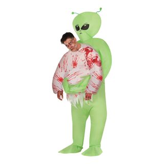 Puhallettava Kantava Alien-zombie Naamiaisasu