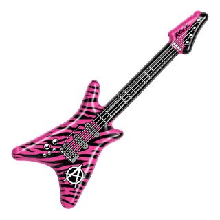 Oppustelig Elguitar Zebra Lyserød