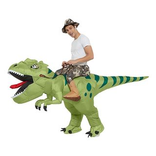 Oppustelig Ridende T-Rex Kostume