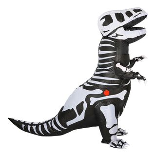 Oppblåsbar T-Rex Skjelett Kostyme