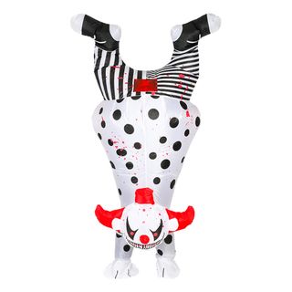 Uppblåsbar Upp-Och-Ned Elak Clown Maskeraddräkt