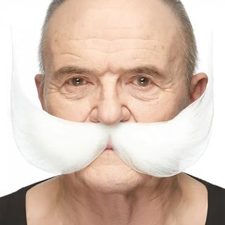 Opfinder Moustache Hvid
