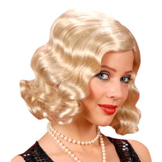 Krøllet Blond Paryk