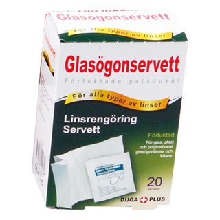 Vådservietter til Briller