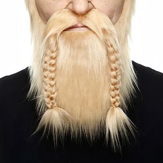 Viking Moustache med Skæg Blond