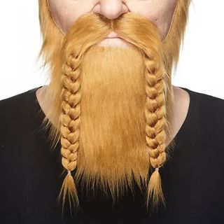 Viking moustache med skæg brun