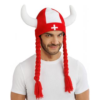 Vikingehjelm Schweiz med Fletninger
