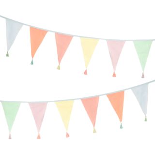 Vimpelguirlande i Stof Pastel