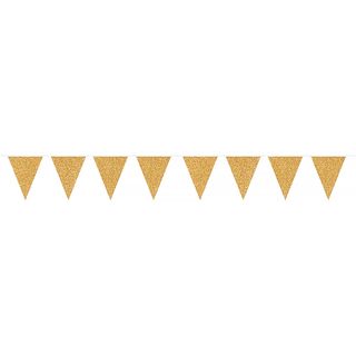 Vimpelguirlande Glitter Guld