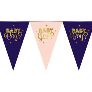 Vimpelguirlande i Pap Gender Reveal