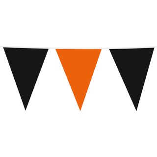 Vimpelguirlande Sort/Orange Stor
