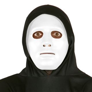 Hvid Uhyggelig Maske