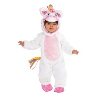 Hvid Pony Regnbue Babykostume