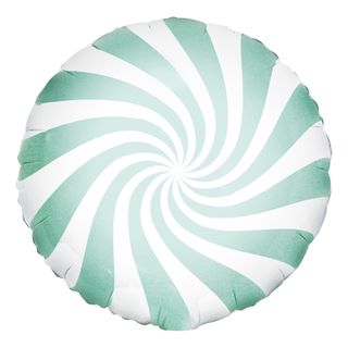 Hvid/Mint Folieballon Candy