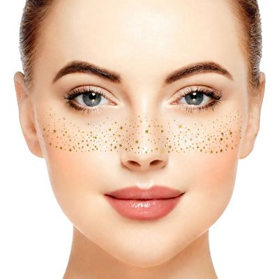 Glitterfräknar Stjärnor Guld