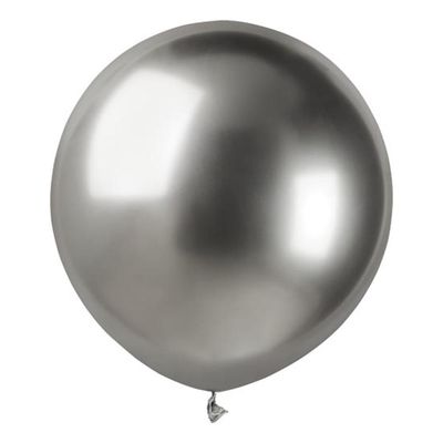 Ballonger Shiny Silver Runda Stora - 3-pack