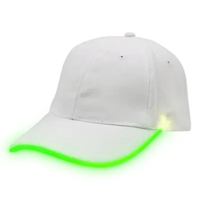Lysande LED Keps Vit - One size