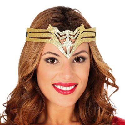 Superhjälte Tiara Guld - One size